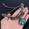Tibetan Turquoise Necklace Gemstone Jewelry, 999 Copper Wire Wrapped Necklace Necklace, Handmade Jewelry Birthstone Necklace