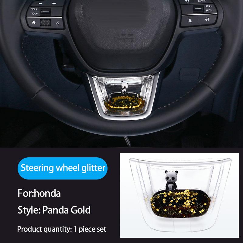 For Honda Steering Wheels Easy To Tall Durable Acrylic Shell Dynamic Sequ Stylish Upgrade Car Interior Accessories