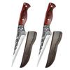 Hand-Forged Cleaver Kitchen Chef Knife High Carbon Clad Steel Sever Knife Meat Fish Fruit Vegetables Knife with Cover