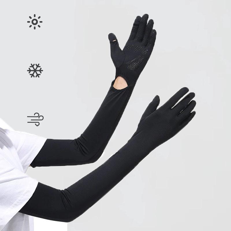 Men's And Women's Summer UV Resistant Elastic Long Sleeved Sun Protection Gloves Ideal for Pull Closure Cycling