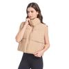 New Winter Cotton Vest For Women, Loose Korean Style Simple Stand Collar Short Sleeveless Jacket, Casual Versatile Outerwear