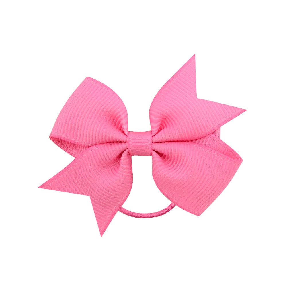 Children'S Versatile Xiaoqi Small Bow Solid Color Rubber Band Hair Band Baby Headgear Girls Hair Accessories 028