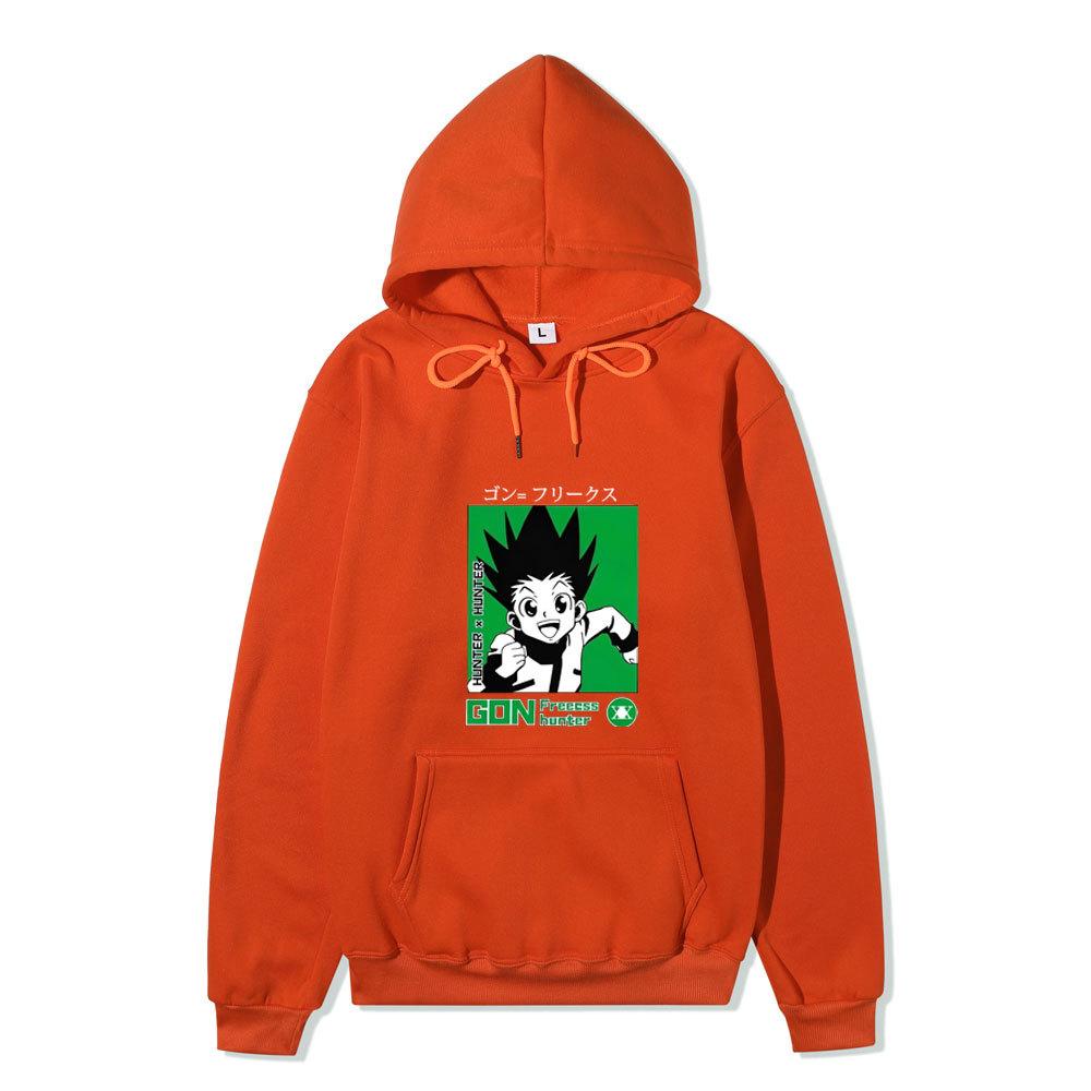 Japanese Anime Hoodie Sweatshirt Hunter X Hunter Graphic Printing Sweatshirts for Fans Casual Autumn Winter Fleece Streetwear