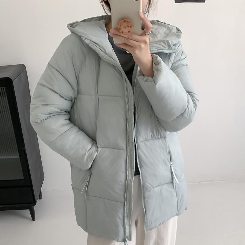 

Модные зимние куртки женские длинные парки с капюшоном свободные толстые теплые повседневные женские пальто XL синий