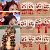 New Year Hair Clip Pearls Side Clip Tassels Pompoms Sweet Bowknot Plush Furry Hairpin Sweet Cool Photo Props
