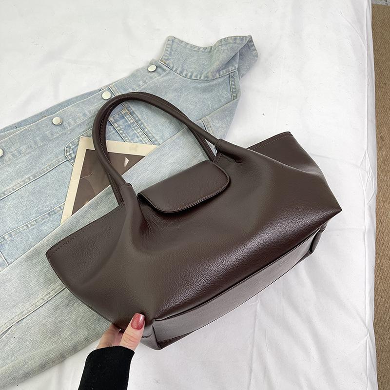 Borsa a Tote di Grande Capacità,Borsa a Spalla Sottobraccio da Pendolare Stile Ala Vintage Nuvola Pieghettata,Borsa a Mano da Donna Semplice Monocolore Retrò