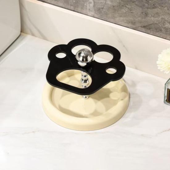 Yousheng Cat Paw Toothbrush Holder Desktop Toothbrush Toothpaste Organizer Cute Electric Toothbrush Stand for Washbasin Bathroom Storage