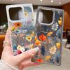 Frosted Square Transparent Phone Case for iPhone 16 Pro 15 14 Plus 13 12 Pro Max 11 Tree Leaves Floral Pattern Tpu Soft Shockproof Slim Cover