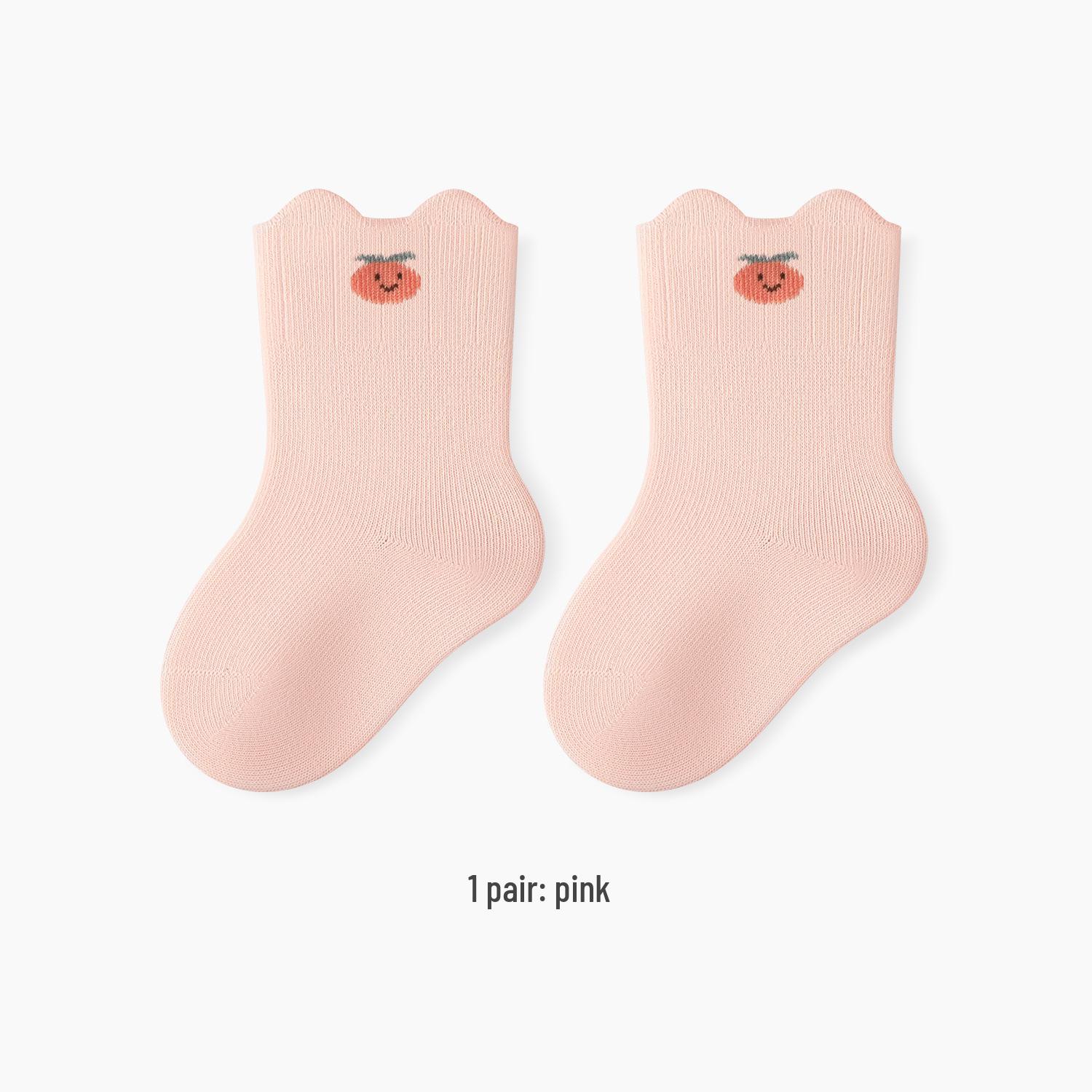 

Baby Cotton Mid-Calf Socks, Spring/Autumn Collection - Boneless, Non-Binding, for Newborns 0-1 Year L (Fits foot length 13-15cm) 3-5 years розовый