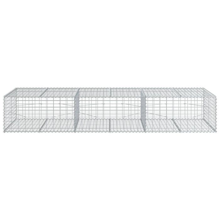VidaXL Panier gabion avec couvercle 300x100x50 cm fer galvanisé, mur en gabion, mur de soutènement en gabion, clôture en 3295180
