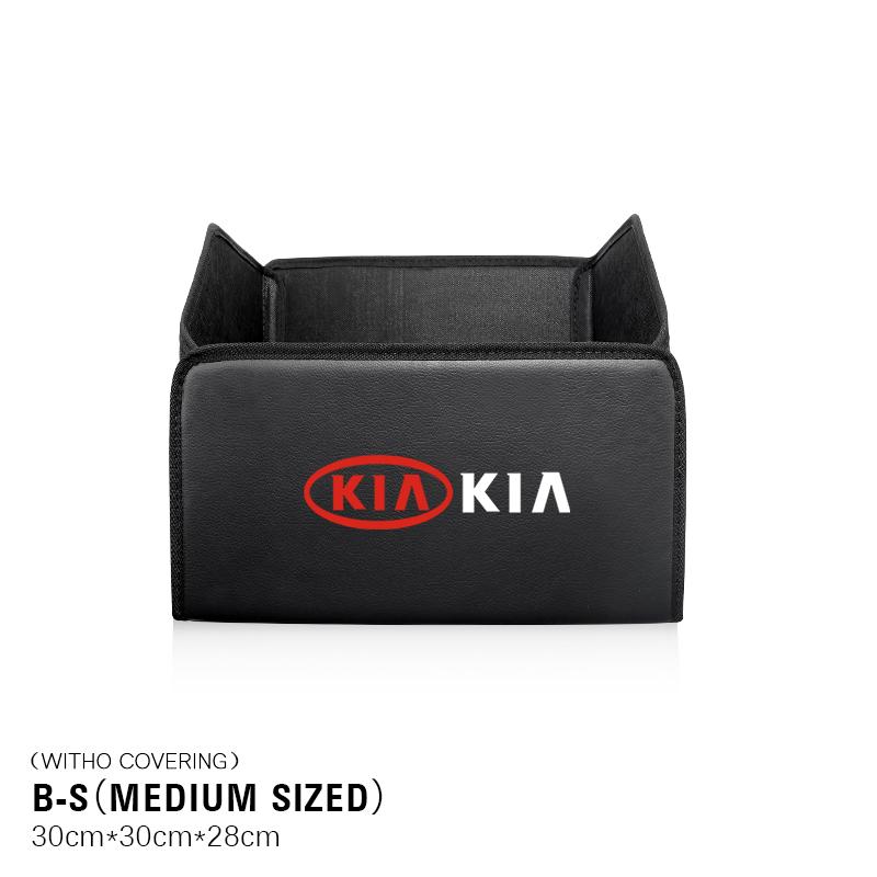 Auto Logo Aufbewahrungsbox Multifunktionale Auto Kofferraum Sortierbox Für KIA EV6 Sorento Niro Sportage Ceed Picanto Stinger Borrego