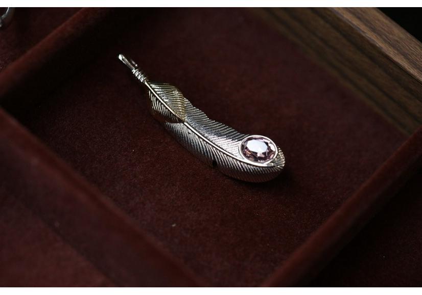 Bo Xin Yun Elegant Zircon Crystal Feather Brooch for Women