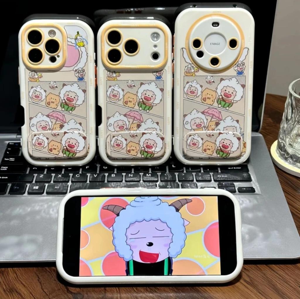 Cute lazy sheep bracket for VIVOX300PRO/S30 mobile phone protective case Redmi note14pro/k70