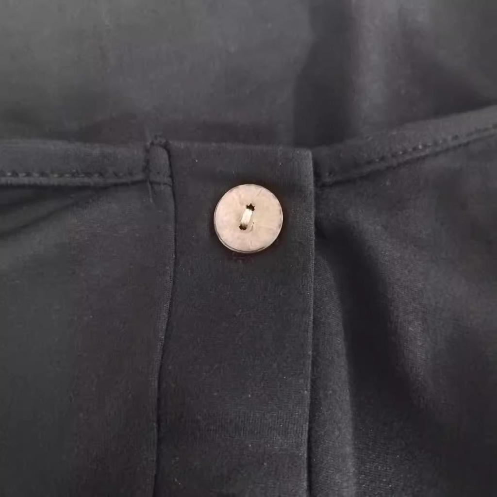 Spring/Summer Women's Sleeveless Button Vest Dress with Double Pockets - Solid Color, Loose Fit