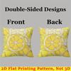 Yellow Lemon Slices square Jacquard Pillow Cover for Sofa Office Waist Cushion Cover Home Decorative Pillowcase