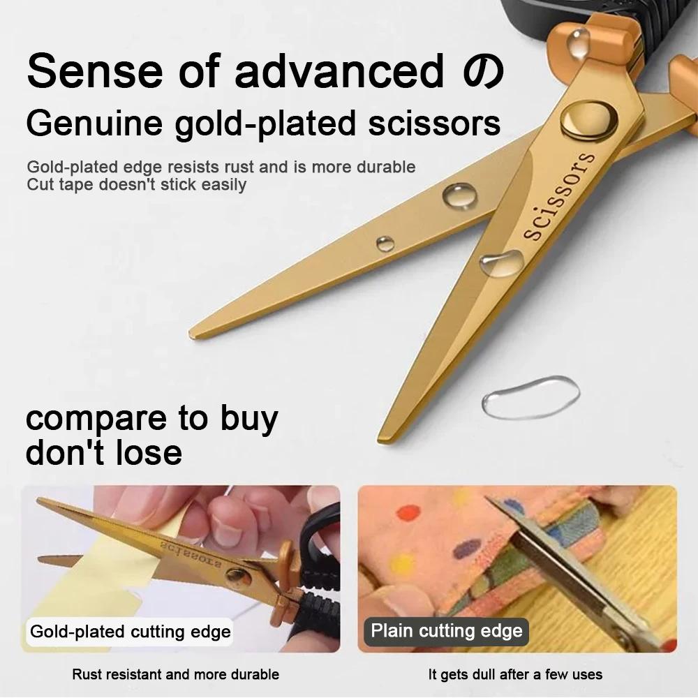 Stainless Steel Mini Handmade Scissors Plastic Handle Sewing Fabric Cutter For Home Office Multifunctional Scissor