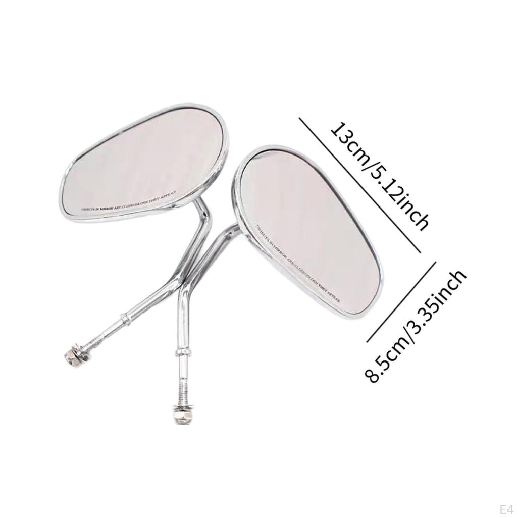 2 Pieces Motorcycle Rear View Mirrors High Replace Accessories