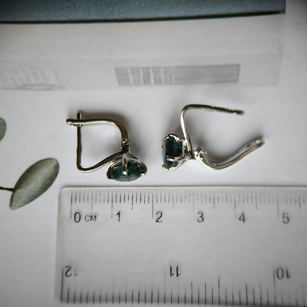 Silver Earrings with Topaz London Blue (2188728)