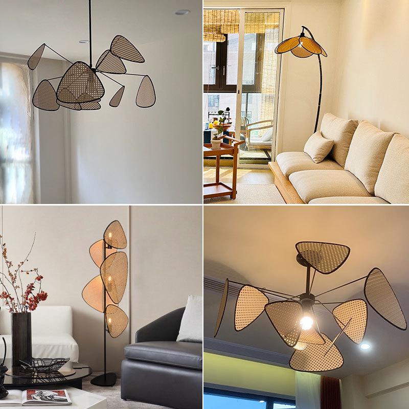 Pre-owned Wabi-sabi Rattan Pendant Lamp for Zen Tea Rooms & Creative Spaces
