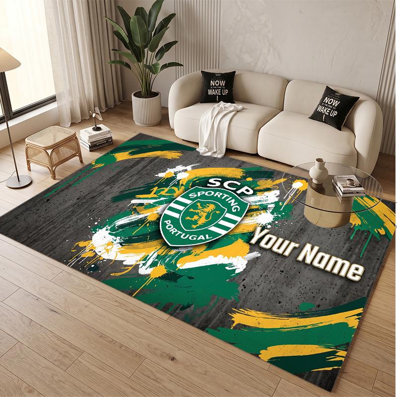 Personalized Crystal Velvet Carpet Sporting CP Pattern Non Slip Floor Rug