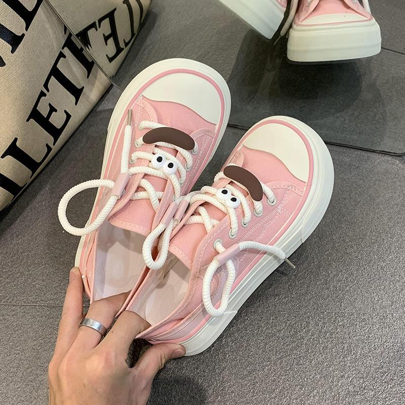 

Женские туфли на платформе из парусины 2025 года, новая коллекция весна-осень, знаменитости из Интернета, супер огонь с юбкой, маленькие белые туфли, обувь для доски, дизайн, смысл, ниша 40 розовый