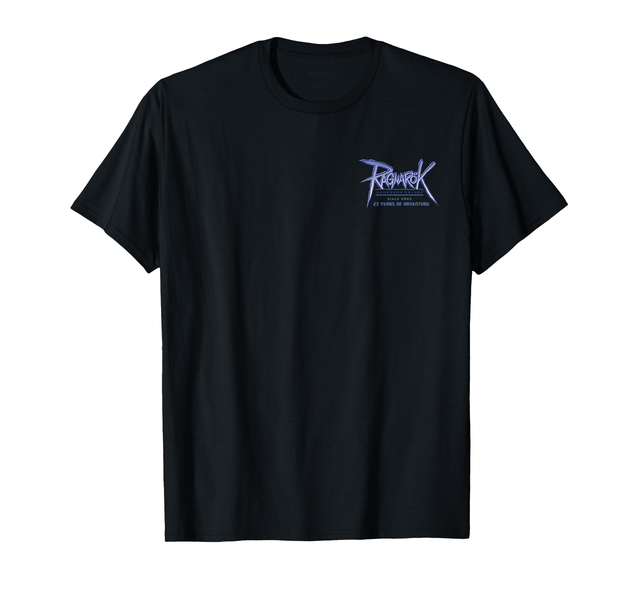 

Official Ragnarok 23rd Anniversary Timeline – Graphic T-shirt for MMORPG fans tracing the trajectory of Episode 23