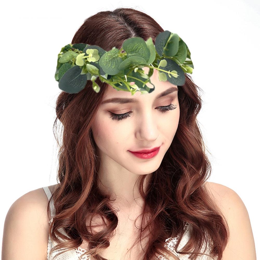 Artificial Leaf Garland Crown Hair Wreath Headband Headpiece Accessories For Wedding Party Photo Prop