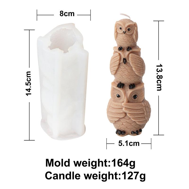 3D Cute Stacked monkey candle silicone mold lovely animalcake chocolate silicone mold rabbit tortoise bear resin silicone mold