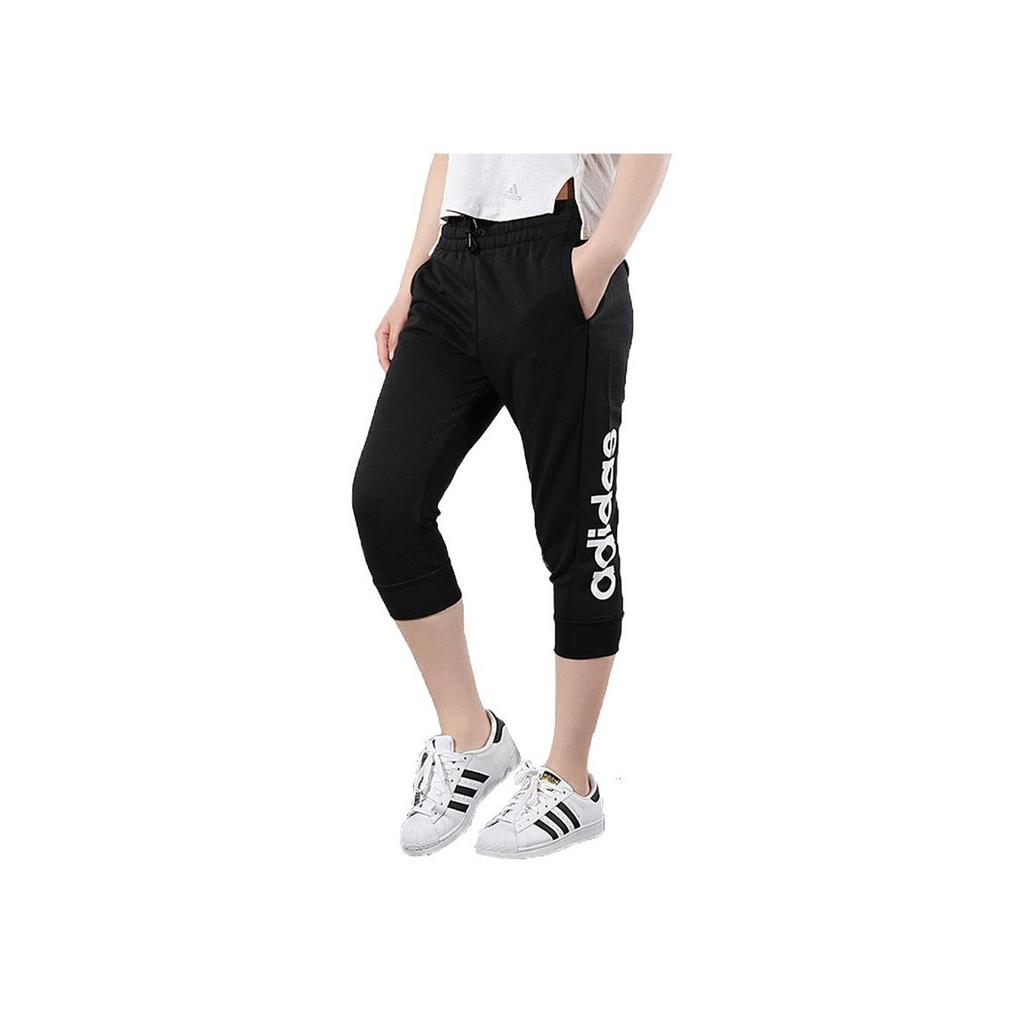 Adidas Essentials Linear Three-Quarter Pants Women Bottoms Black DP2397