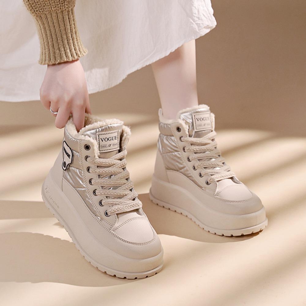 Platformní sněhule Dámské vysoké teplé sportovní boty Zimní s plyšovými bavlněnými botami Dámské tenisky Vysoké dámské boty