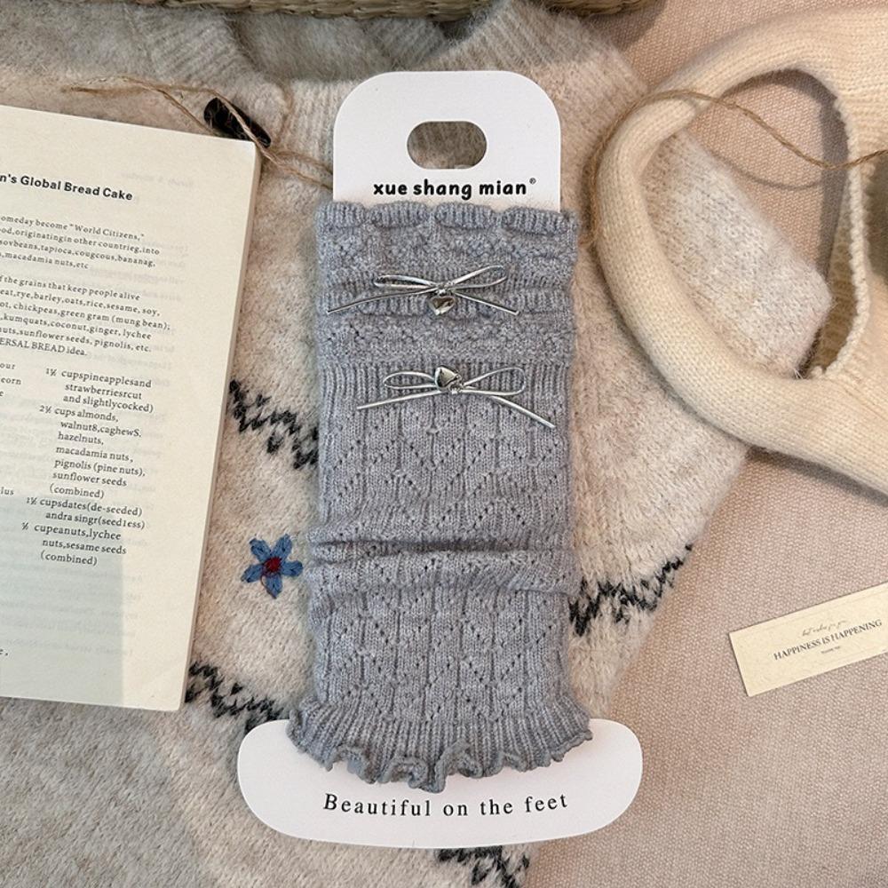 Bow Decor Kids Sock Cuffs Elastic Slouch Socks Fashion Calf Socks Outdoor