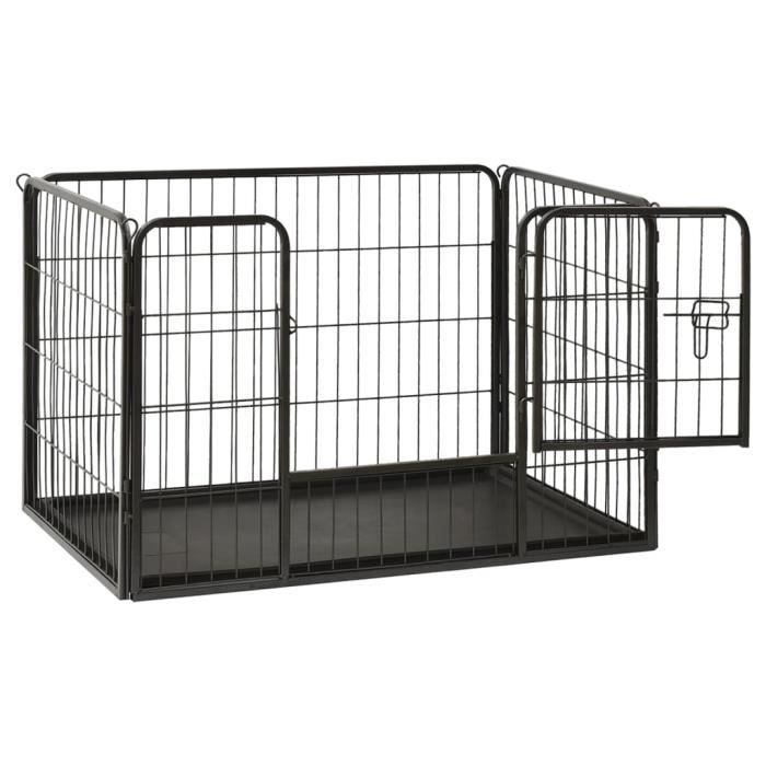 VidaXL Parc pour chiots Acier 91,5x59x61 cm