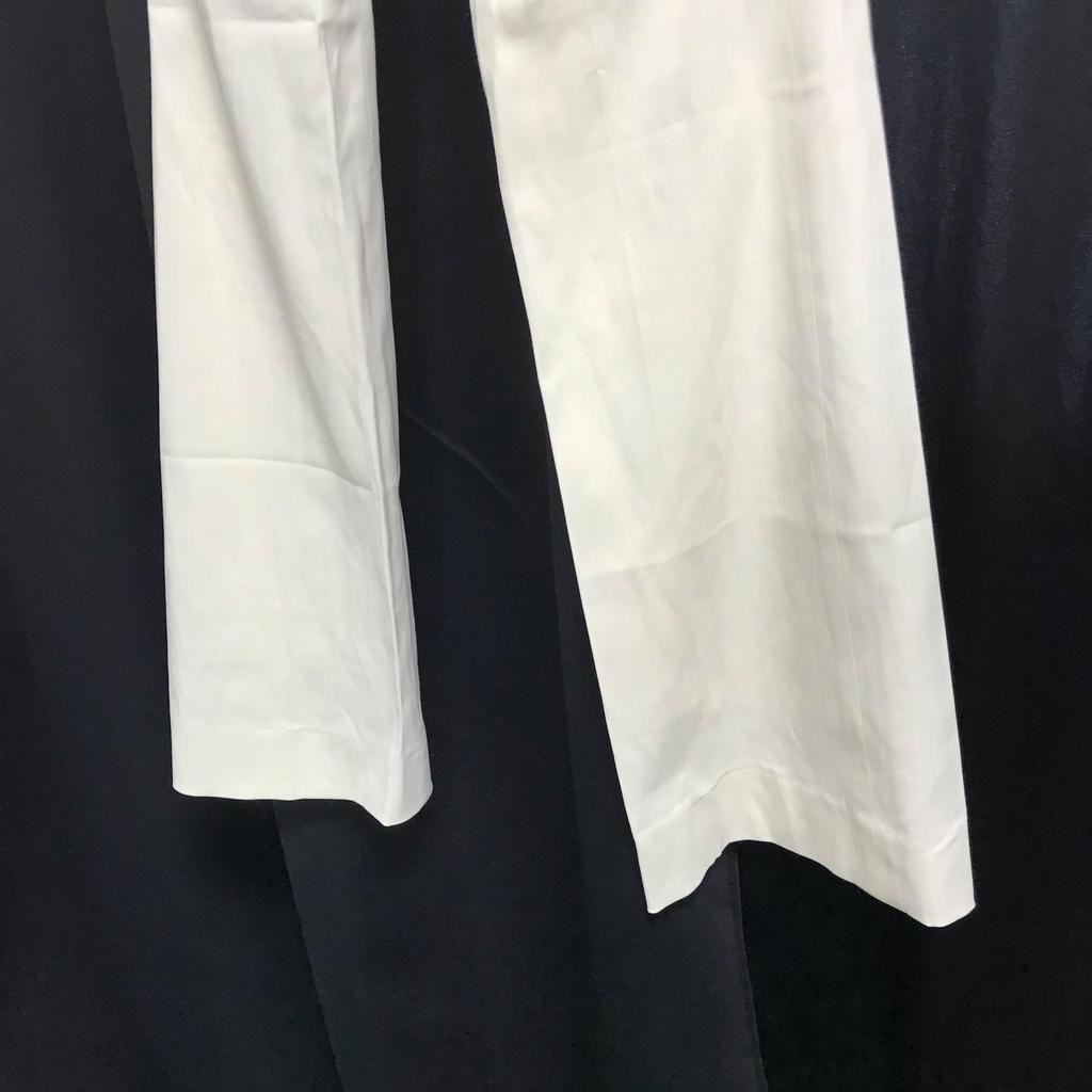 NEW Tag Unused Japan Le Souk Flare Slacks Pants 34 Women S Inset 83cm White Bottoms Trousers(USED)