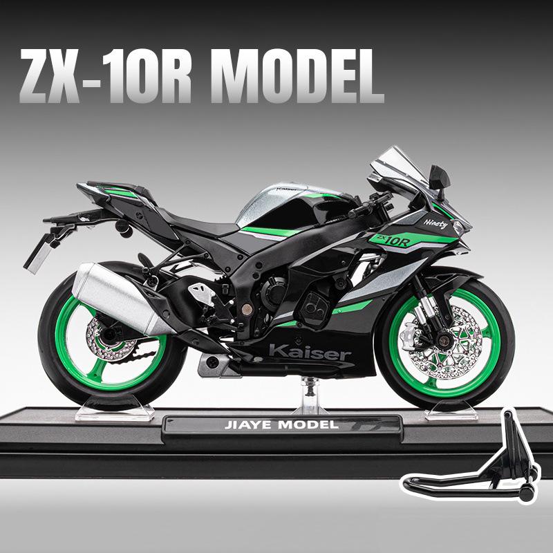 1/12 Kawasaki Ninja ZX10R Legierung Druckguss Motorrad Modell Spielzeug Fahrzeug Sammlung Sound und Licht Off Road Autocycle Spielzeug Auto