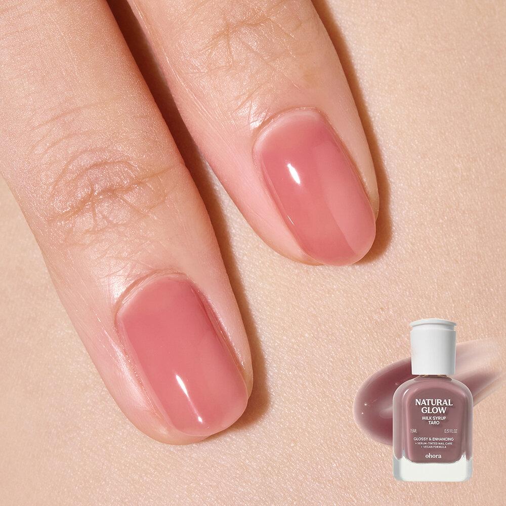 OHORA Întăritor de unghii tip sirop 15ml (10 culori) - Întăritor Profesional pentru Unghii cu Nuanță de Sirop Translucid