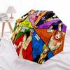 1 Stück Automatischer Faltregenschirm - Anime One Piece Muster Tragbares faltbares Design Mit 8 Rippen Weihnachts-Geburtstagsgeschenke