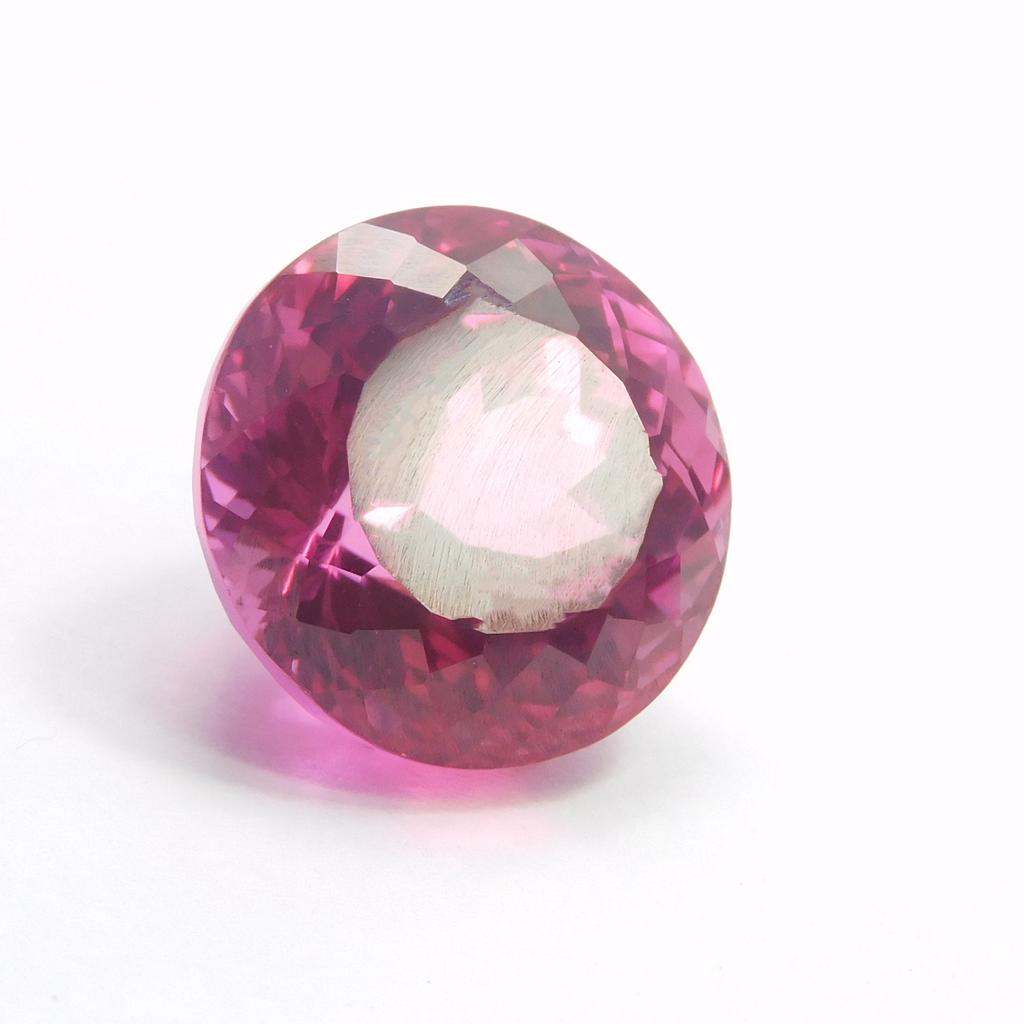 Natural Pink Sapphire Loose Gemstone Round Cut 23.10 ct Real September Birthstone for Jewelry Making