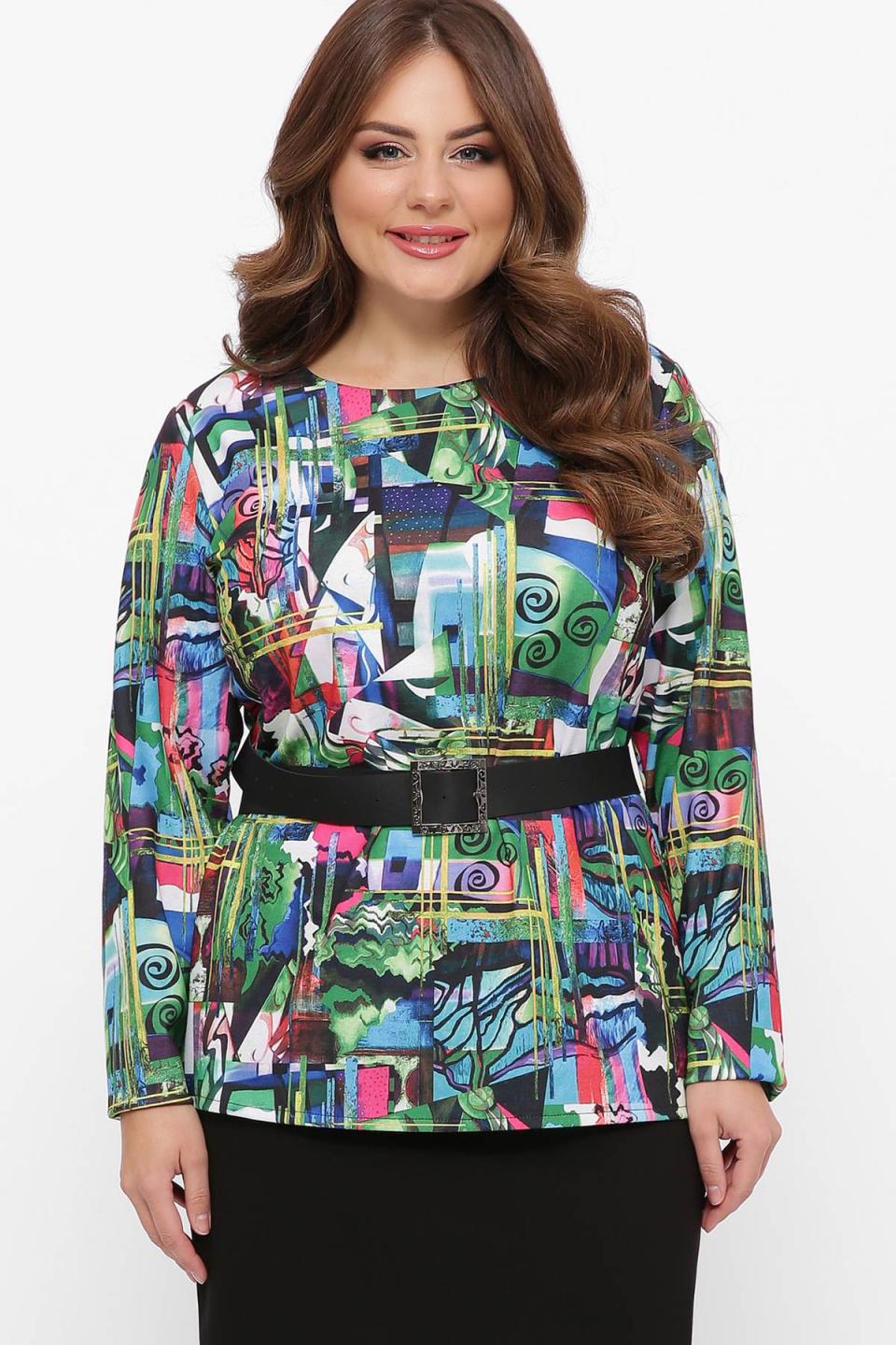 

Блуза із трикотажного полотна Tatiana ІЛОНА 5XL зелений