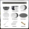 SONICE Gold Rim 30-Piece Ceramic Dinnerware Set for 6