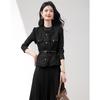 Women's Tassel Vest & Velvet Dress Set