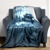 1pc Harry Potter Flannel Throw Blanket - HD Printed Lightweight Soft Warm All-Season Blanket for Sofa, Bed, Travel, Camping 036