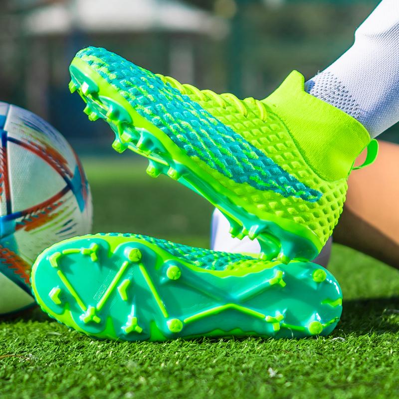 Unisex High-top Football Boots Are Long Nails High Elastic Socks Kids Football Shoes