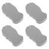 4Pcs 3D Ultra Soft Exfoliating Body Scrubber Fish Scale Pattern Bath Sponge with Lanyard Design Shower Sponge