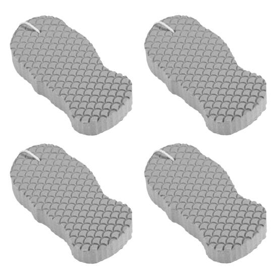 4Pcs 3D Ultra Soft Exfoliating Body Scrubber Fish Scale Pattern Bath Sponge with Lanyard Design Shower Sponge
