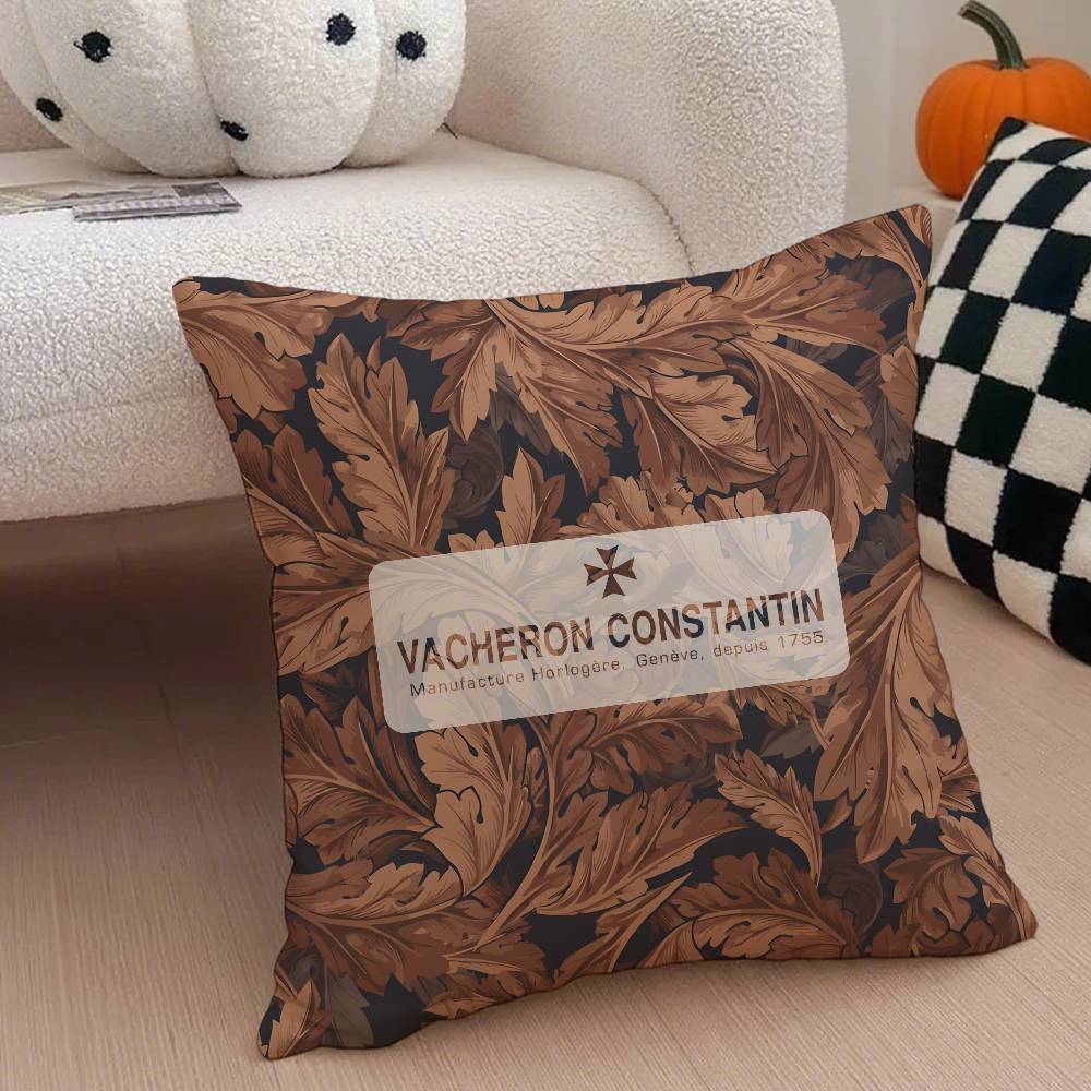 Fashion V-Vacherons C-Constantin Pillow Case Anti-dustmite Pillowcase Invisible Zipper Silky Short Plush Sofa Cushion Cover