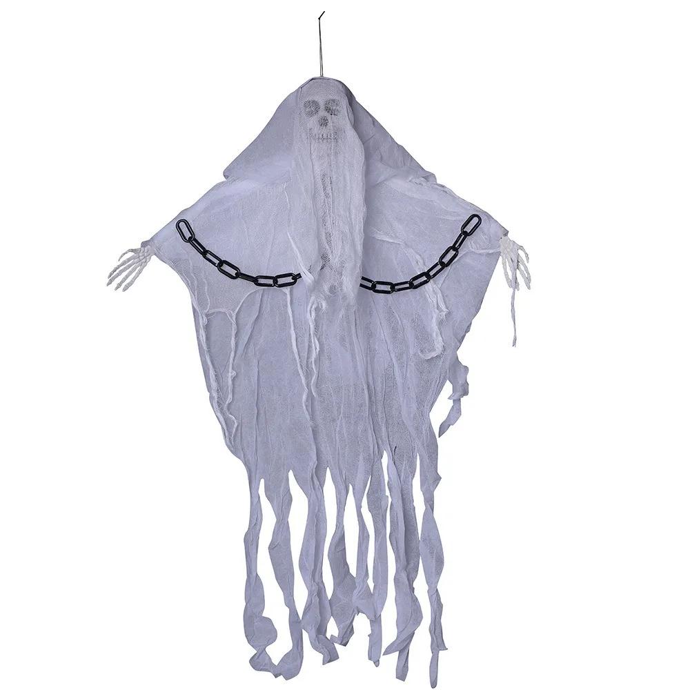 

Хэллоуин Украшение Подвесной Призрак Железная Цепь Светящийся Череп с Голосовым Управлением Ужасное Украшение Игрушка для Розыгрышей