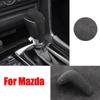 Suede Leather Car Gear Shift Knob Trim Cover For Mazda CX-3 CX-4 CX-5 CX-8 Axela