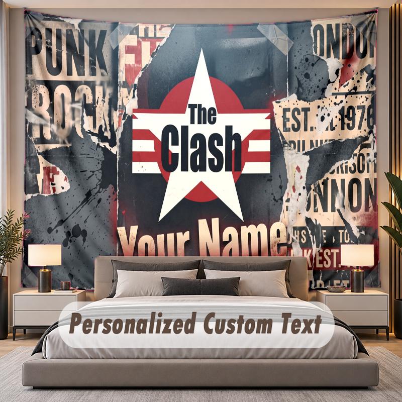 Custom Name Text Tapestry The Cure Personalized Polyester Wall Tapestry For Bedroom And Room