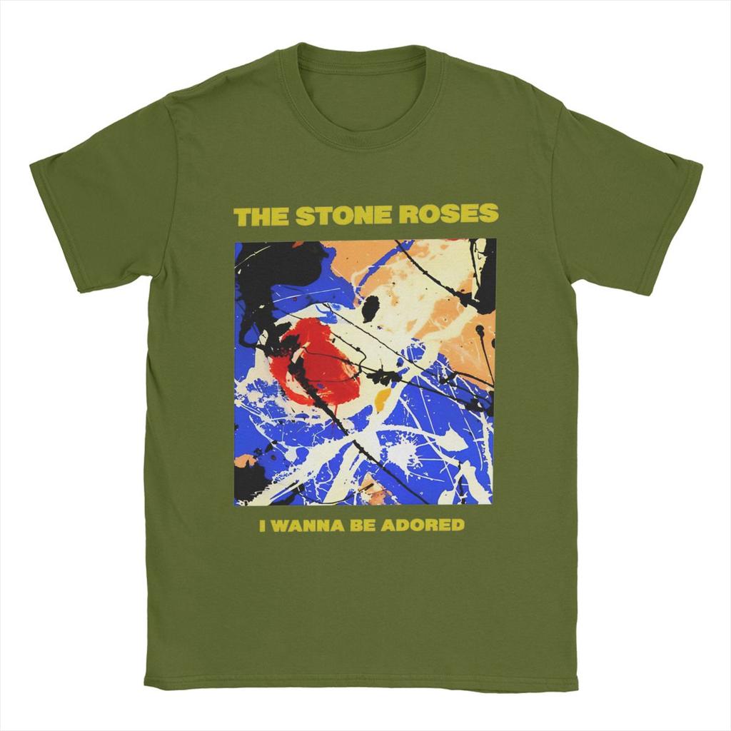 The Stone Roses Band Herren T-Shirt Vintage T-Shirt Kurzarm Rundhals T-Shirts Baumwolle Originalkleidung