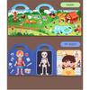 Children's Portable Quiet DIY Reusable Sticker Book Busy Jelly Paste Sticker Multi-scene Bubble Sticker Toys for Fun Learning